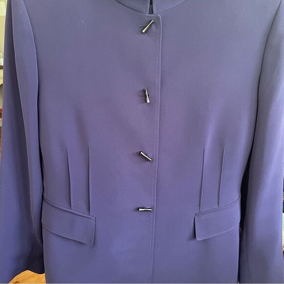 TAHARI Arthur S. Levine Purple 2 pc Career Pantsuit Women's Plus Size 14P - Picture 5 of 13